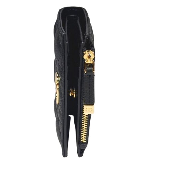 Dior Caro Dahlia Black Supple Cannage Calfskin Wallet - Picture 5 of 7